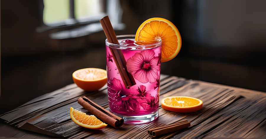 Hibiscus Water with Cinnamon