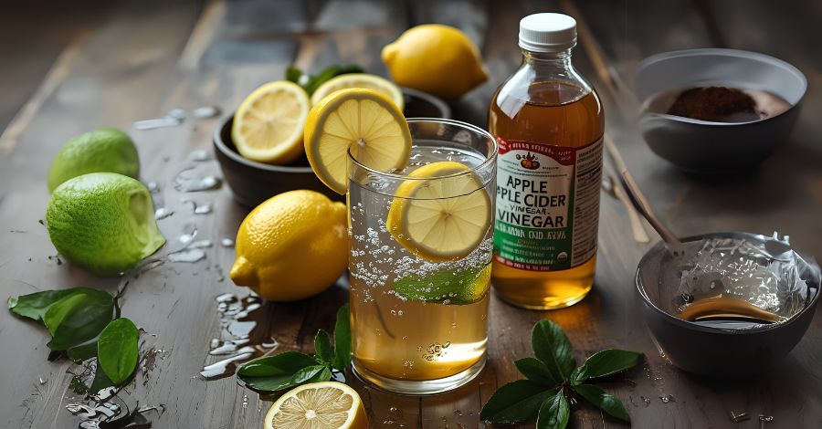 Warm Water with Lemon and Apple Cider Vinegar